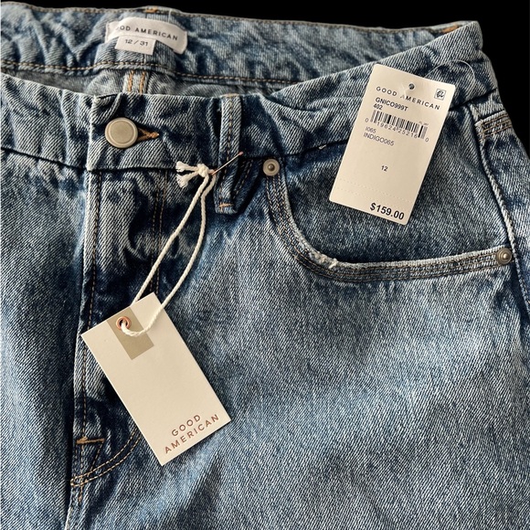 Good American Good 90’s Icon Jeans Indigo 065 Size 12 NWT - Picture 4 of 12